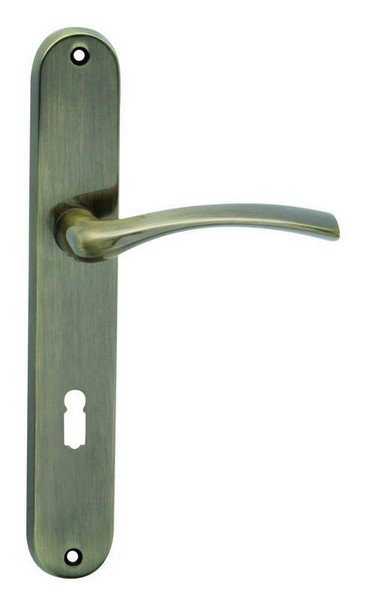 Kování interiérové SINA klika/klika 90 mm klíč bronz česaný OFS - Kliky, okenní a dveřní kování, panty Kování dveřní Kování dveřní mezip. bronz, čni